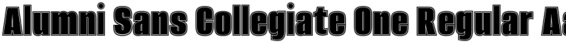 Alumni Sans Collegiate One Regular font