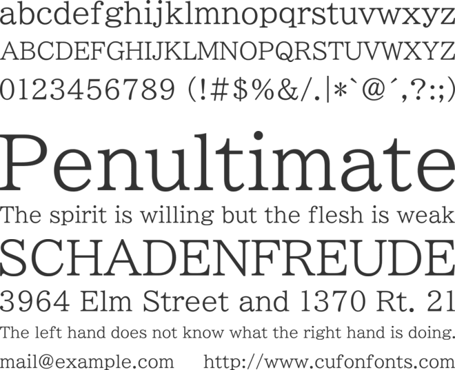 BIZ UDPMincho font preview