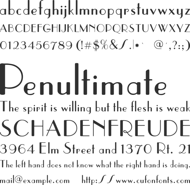 Parisish font preview
