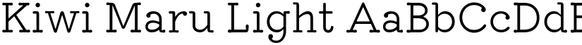 Kiwi Maru Light font