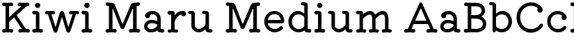 Kiwi Maru Medium font