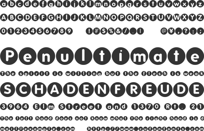 FolksCircleNegative font preview