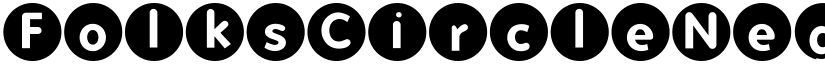 FolksCircleNegative font
