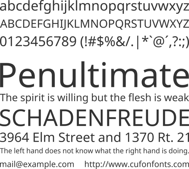 Noto Sans Yi font preview