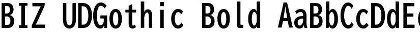 BIZ UDGothic Bold font