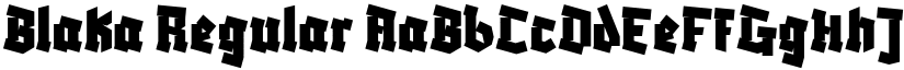 Blaka Regular font
