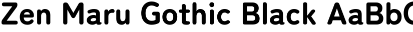 Zen Maru Gothic Black font