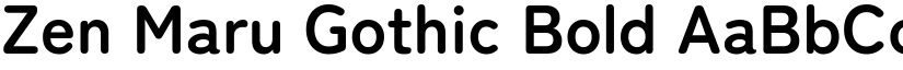 Zen Maru Gothic Bold font