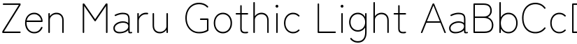 Zen Maru Gothic Light font