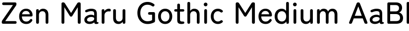 Zen Maru Gothic Medium font