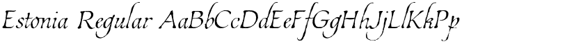 Estonia Regular font