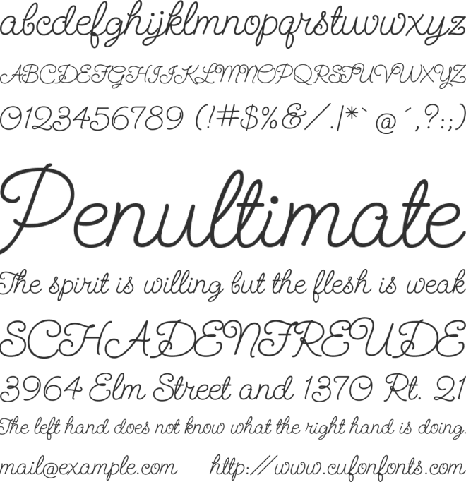 Send Flowers font preview