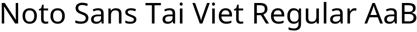 Noto Sans Tai Viet Regular font