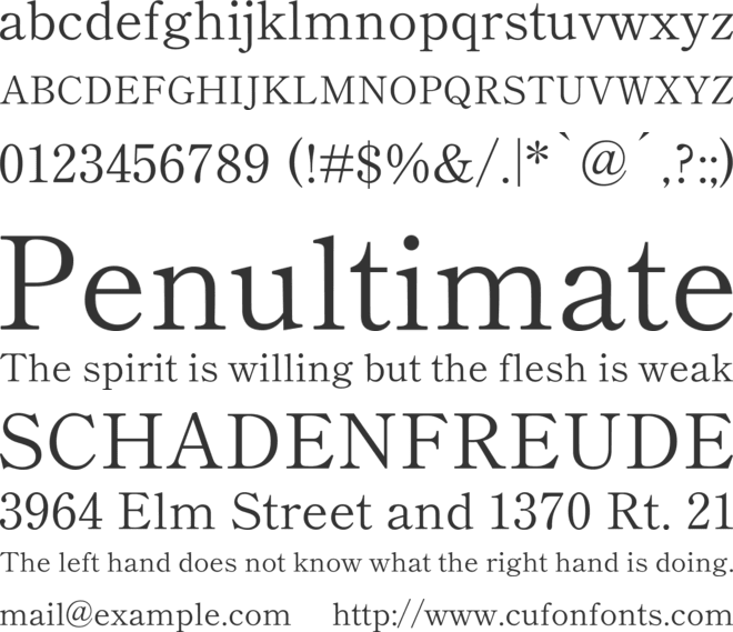 Shippori Mincho font preview