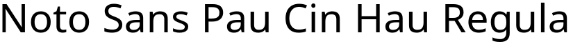 Noto Sans Pau Cin Hau Regular font