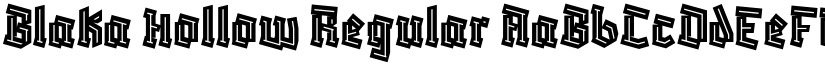 Blaka Hollow Regular font