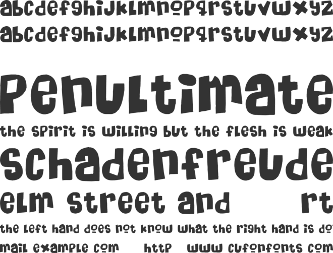 Massive Headache font preview