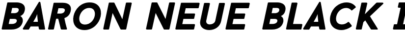 Baron Neue Black Italic font