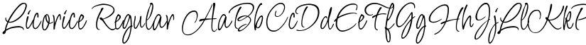 Licorice Regular font