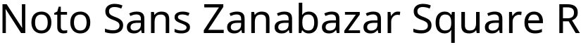 Noto Sans Zanabazar Square Regular font