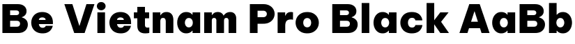 Be Vietnam Pro Black font