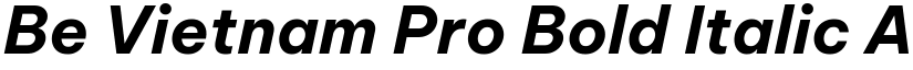Be Vietnam Pro Bold Italic font