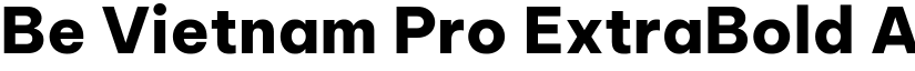 Be Vietnam Pro ExtraBold font