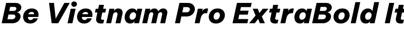 Be Vietnam Pro ExtraBold Italic font