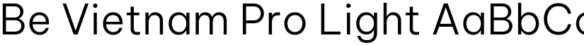 Be Vietnam Pro Light font