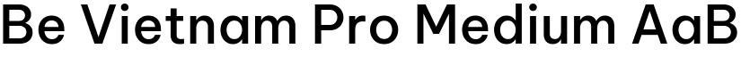 Be Vietnam Pro Medium font