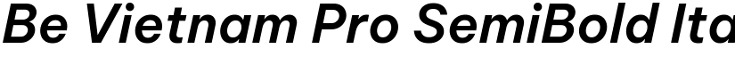 Be Vietnam Pro SemiBold Italic font