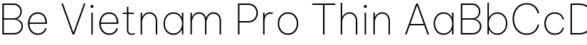 Be Vietnam Pro Thin font
