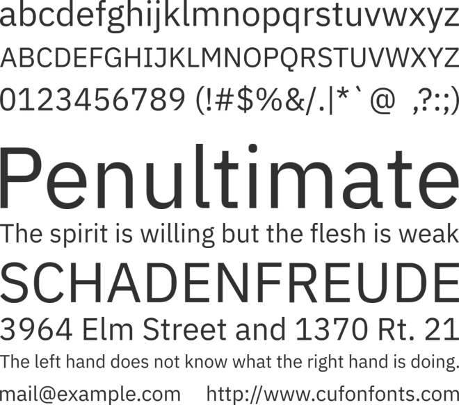 IBM Plex Sans KR font preview