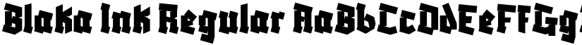 Blaka Ink Regular font