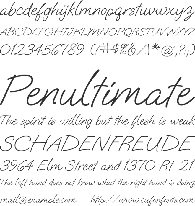 Oooh Baby font preview