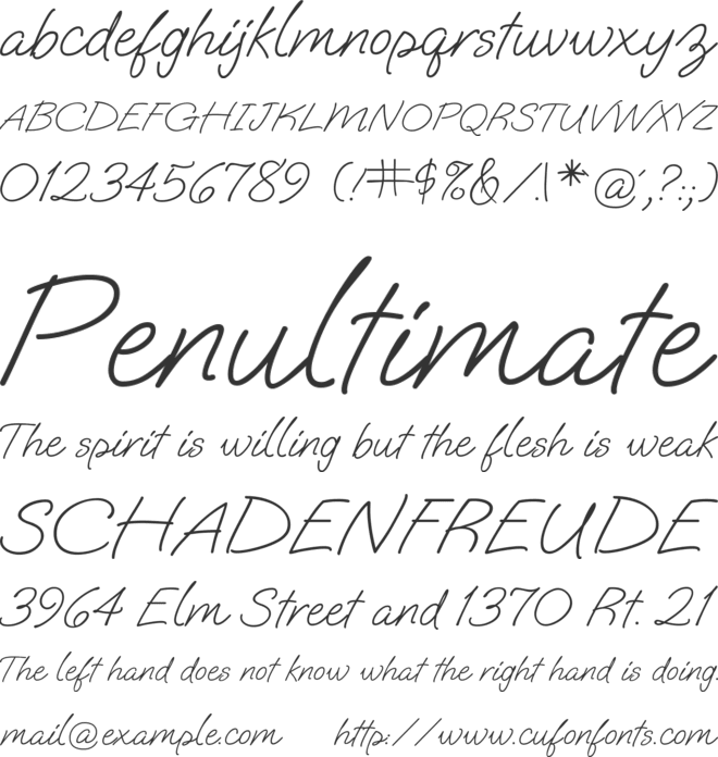 Oooh Baby font preview