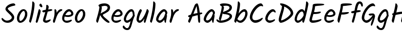 Solitreo Regular font