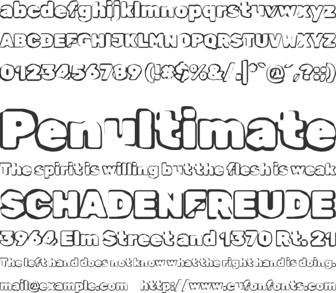 Rubik Vinyl font preview