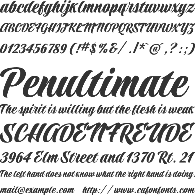 Praise font preview