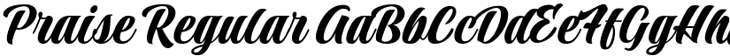 Praise Regular font