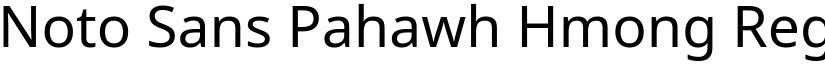 Noto Sans Pahawh Hmong Regular font