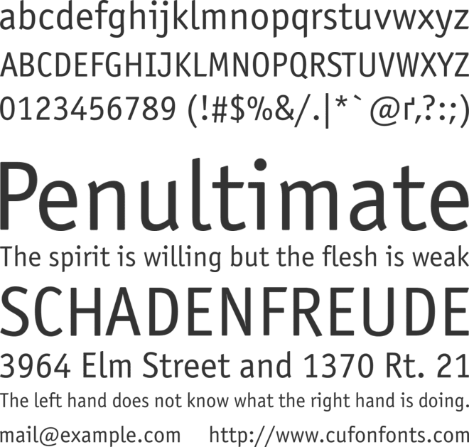 OfficinaSansCTT font preview