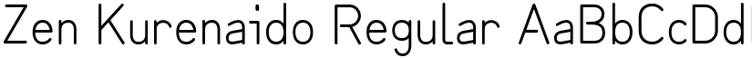 Zen Kurenaido Regular font
