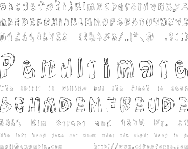 Rock 3D font preview