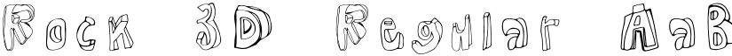 Rock 3D Regular font