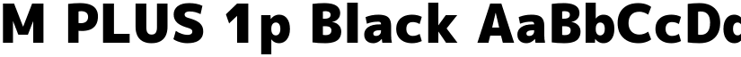 M PLUS 1p Black font