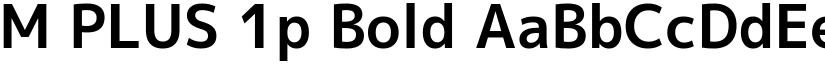 M PLUS 1p Bold font