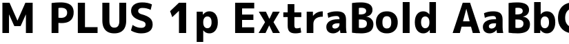 M PLUS 1p ExtraBold font