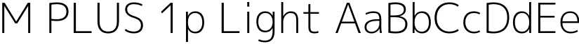 M PLUS 1p Light font