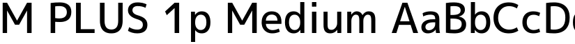 M PLUS 1p Medium font